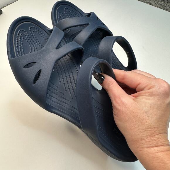 Crocs Navy Blue Kelli Sandal - Picture 2 of 4